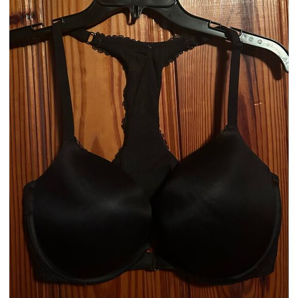Victoria’s Secret body by Victoria push-up bra black front clasp racerback 38dd - Picture 1 of 3